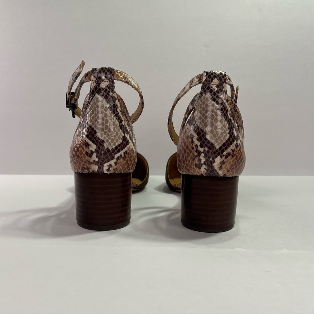 Crown Vintage Vavi Pump - green suede/brown snake skin faux leather, size 8 - Picture 4 of 11